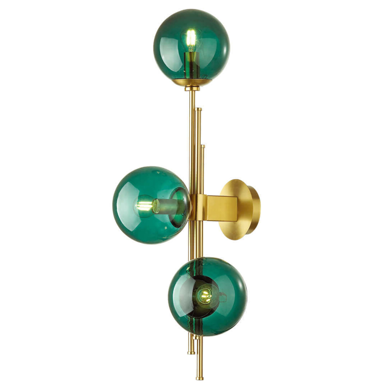 Бра TRILOGY WALL SCONCE Turquoise glass 70 Латунь в Нижнем Новгороде | Loft Concept 