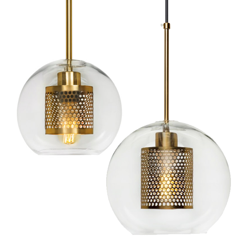 Perforated Vessel Pendant Lamp Gold Ball Золотой Прозрачное Стекло в Нижнем Новгороде | Loft Concept 