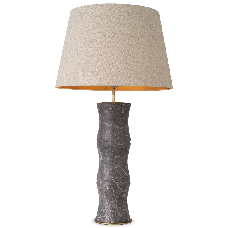 Настольная лампа Eichholtz Table Lamp Bonny Grey Бежево-серый Серый Латунь в Нижнем Новгороде | Loft Concept 