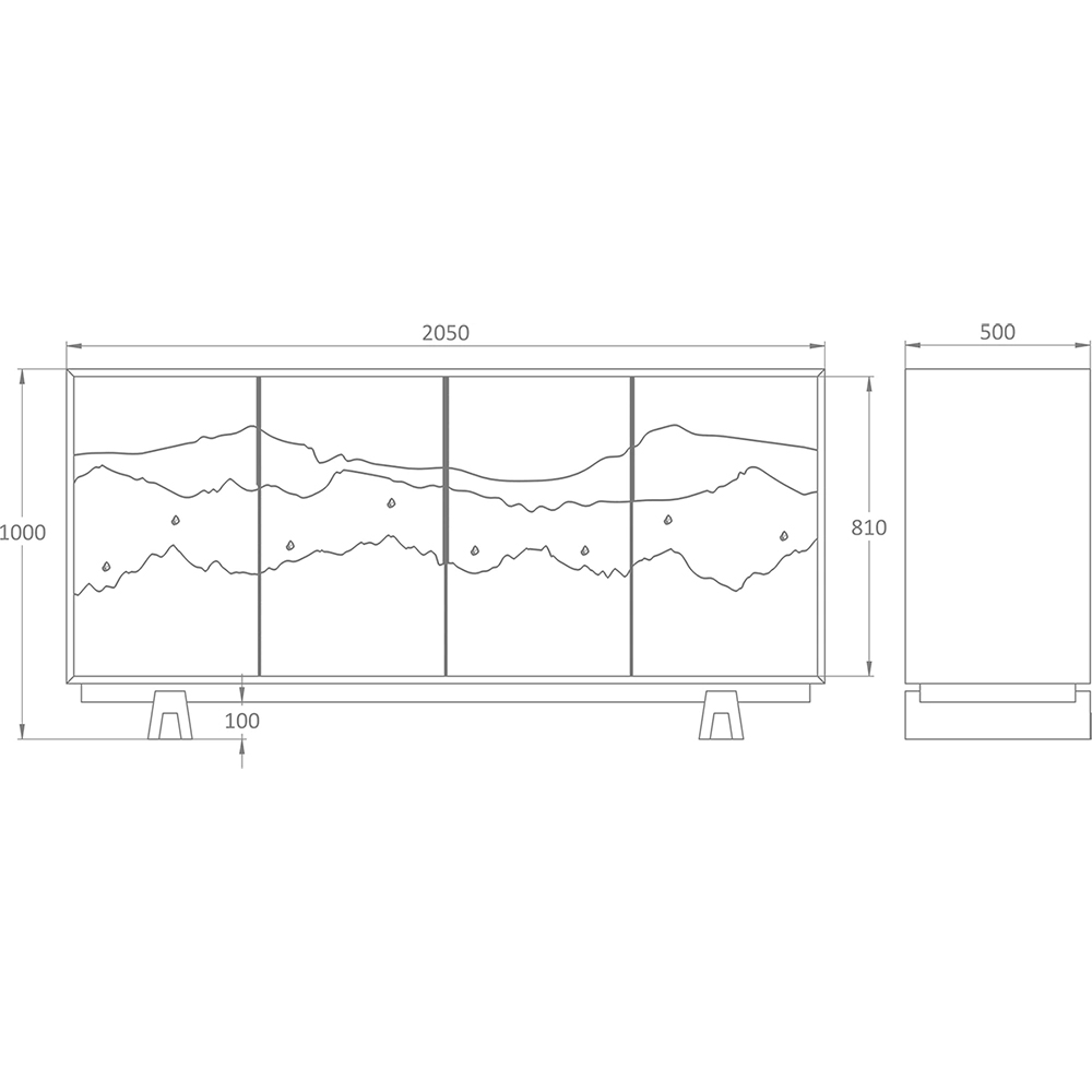Буфет Okinawa Taupe Large в Нижнем Новгороде