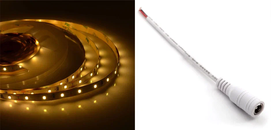 Комплект светодиодная лента 4,8W/m 60LED/m 3528SMD теплый белый с адаптером - Loft-Concept в Нижнем Новгороде