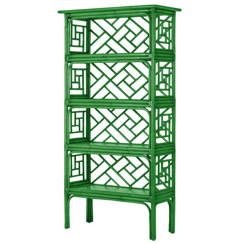 Стеллаж Зеленый Bamboo Chippendale Etagere Green Зеленый в Нижнем Новгороде | Loft Concept 