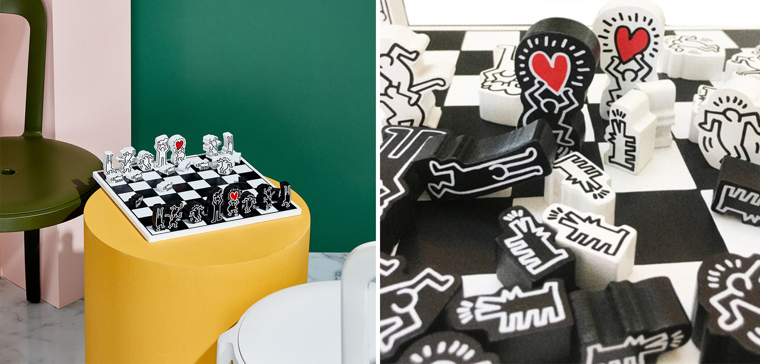 Деревянный шахматный набор Keith Haring Chess Set - фото