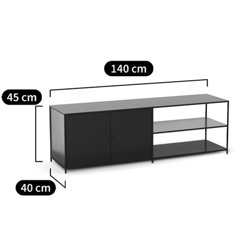 ТВ-тумба из металла с 2-мя дверцами и полками Damian Metal TV Stand в Нижнем Новгороде