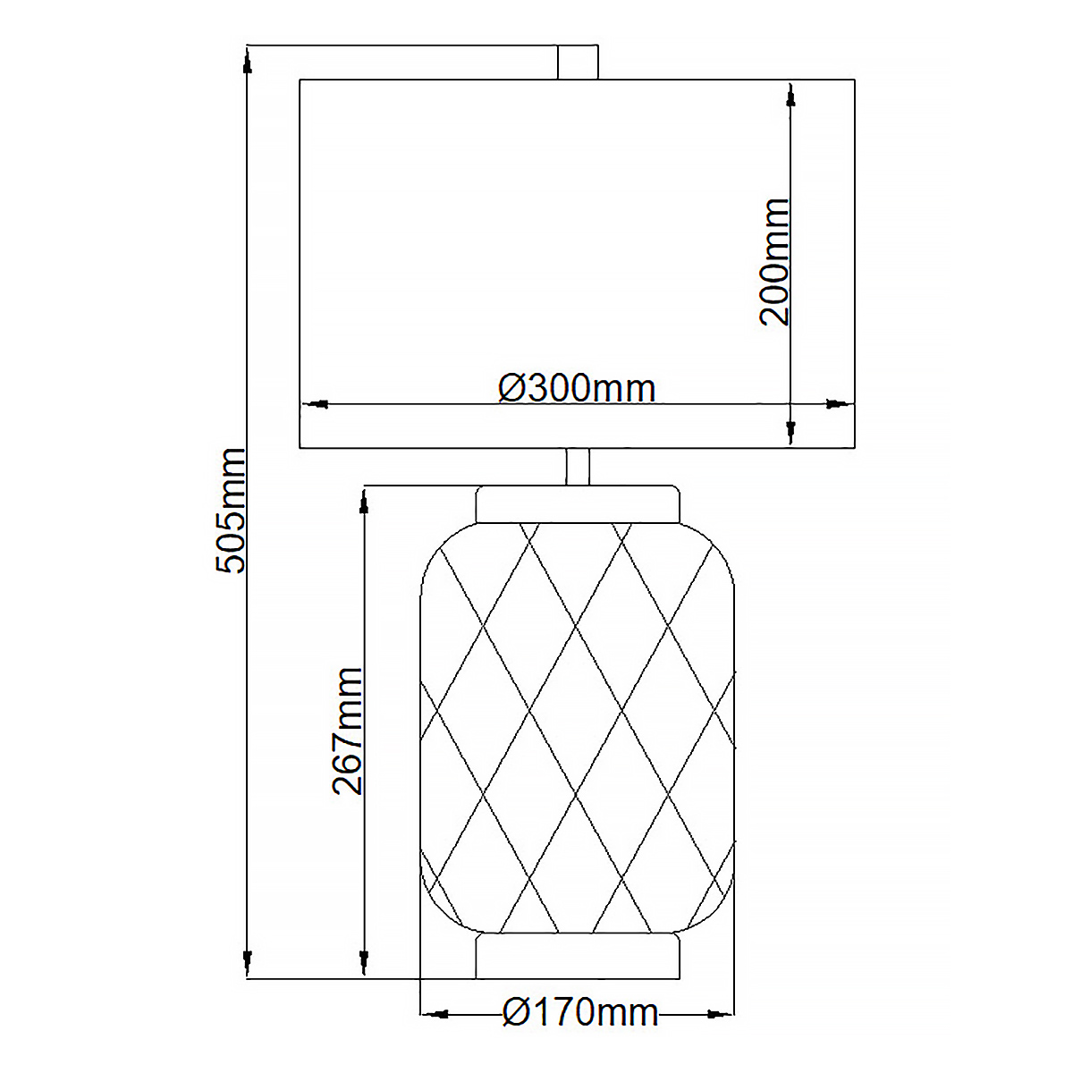 Настольная лампа с цилиндрическим абажуром и прозрачным стеклянным основанием Quintiesse в Нижнем Новгороде