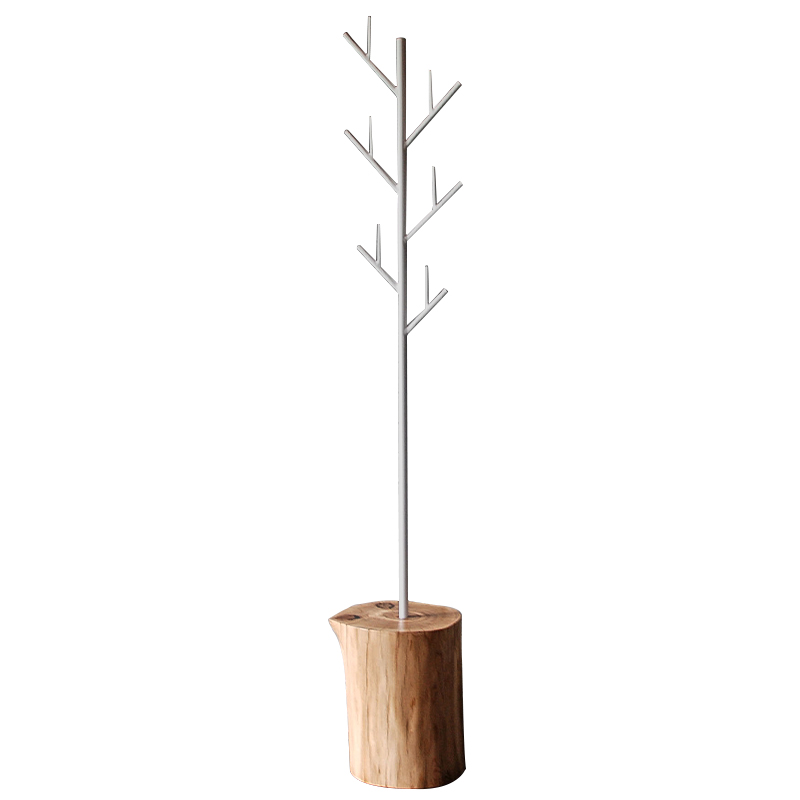 Вешалка Metal Branches and Stump Floor Hanger White Белый Светлый дуб в Нижнем Новгороде | Loft Concept 