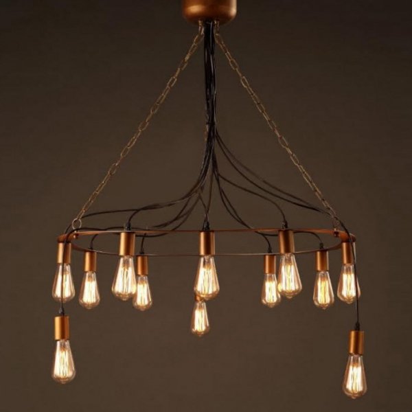 Люстра Blood Wire Chandelier Black 12 Золотой Черный в Нижнем Новгороде | Loft Concept 