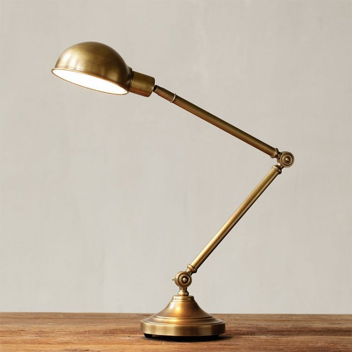 Настольная лампа Brass Vintage Loft Table Lamp Латунь в Нижнем Новгороде | Loft Concept 