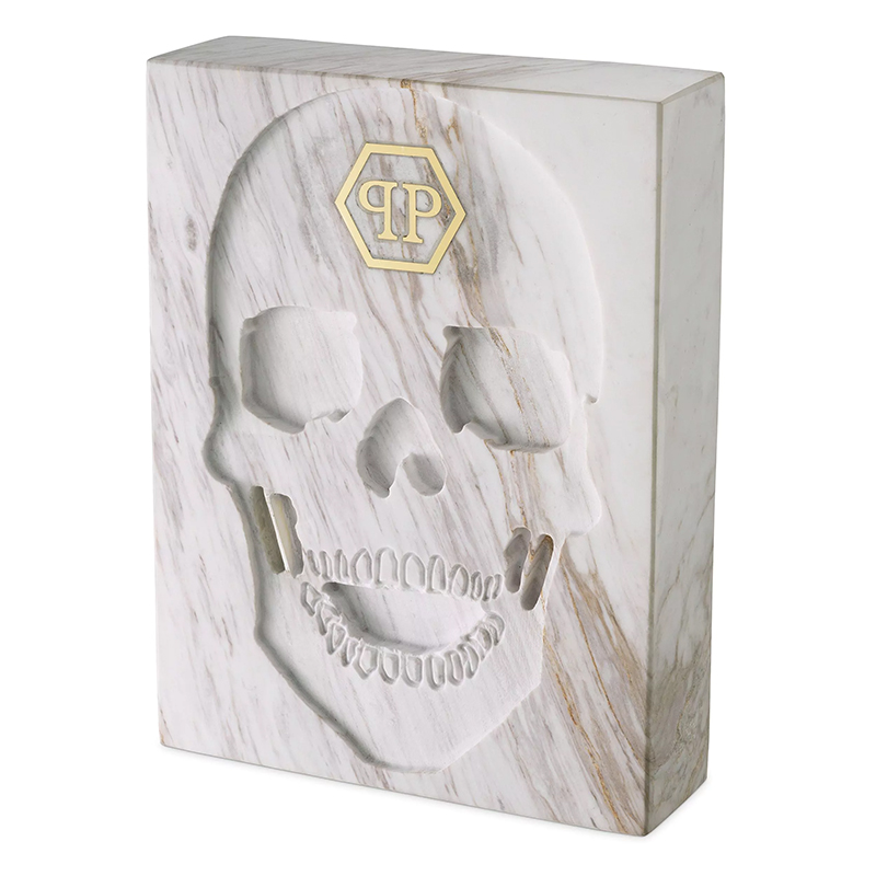 Статуэтка Philipp Plein Marble Skull book Белый Мрамор Bianco в Нижнем Новгороде | Loft Concept 