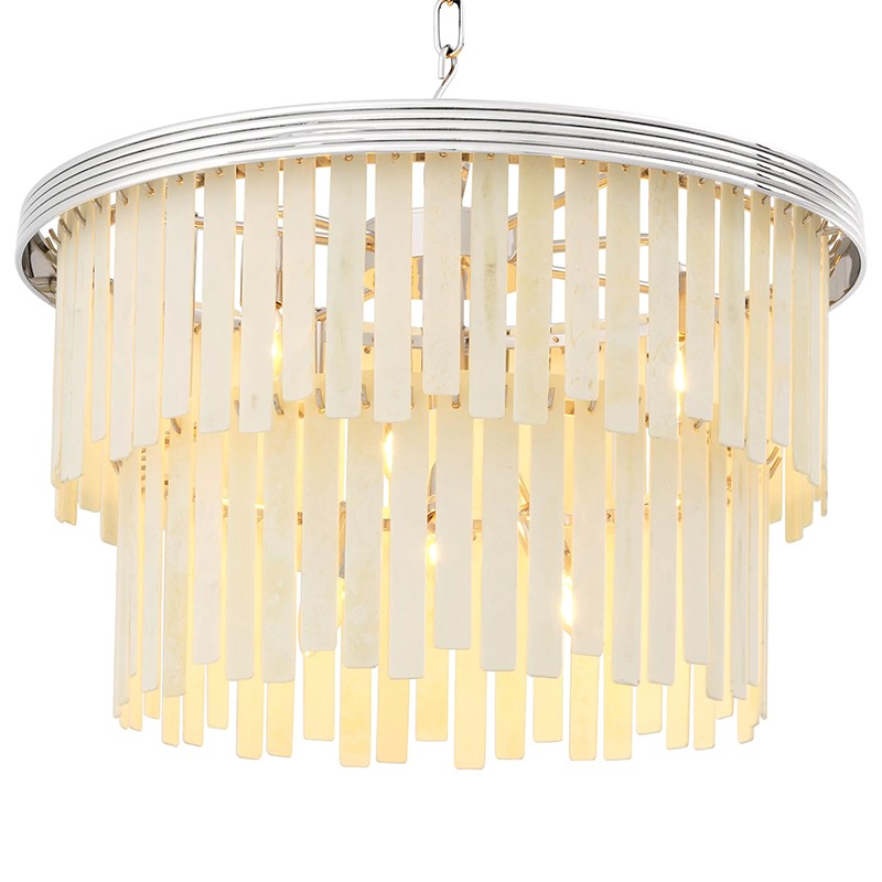 Люстра Eichholtz Chandelier Arizona S Nickel ivory ( слоновая кость ) Никель в Нижнем Новгороде | Loft Concept 