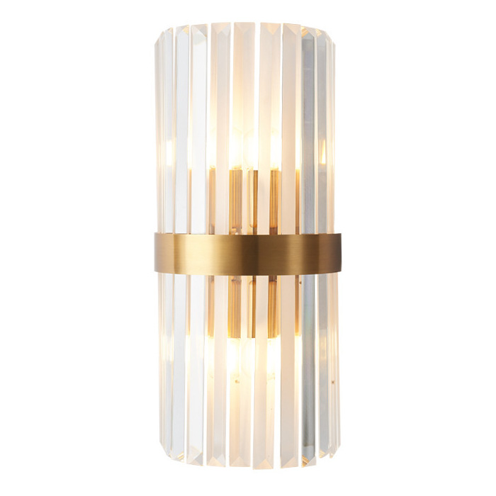 Бра Odeon Clear Glass Gold metal Wall Lamp Прозрачный Латунь в Нижнем Новгороде | Loft Concept 