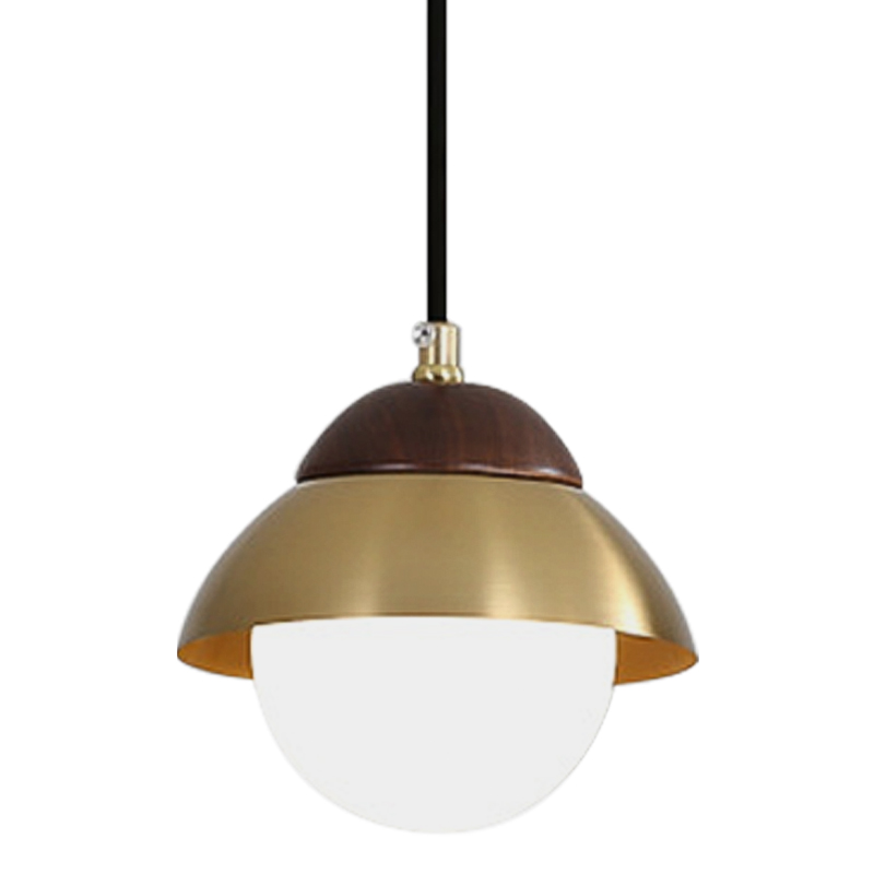 Подвесной светильник Roch Pendant Wooden Eco Light Коричневый Латунь в Нижнем Новгороде | Loft Concept 