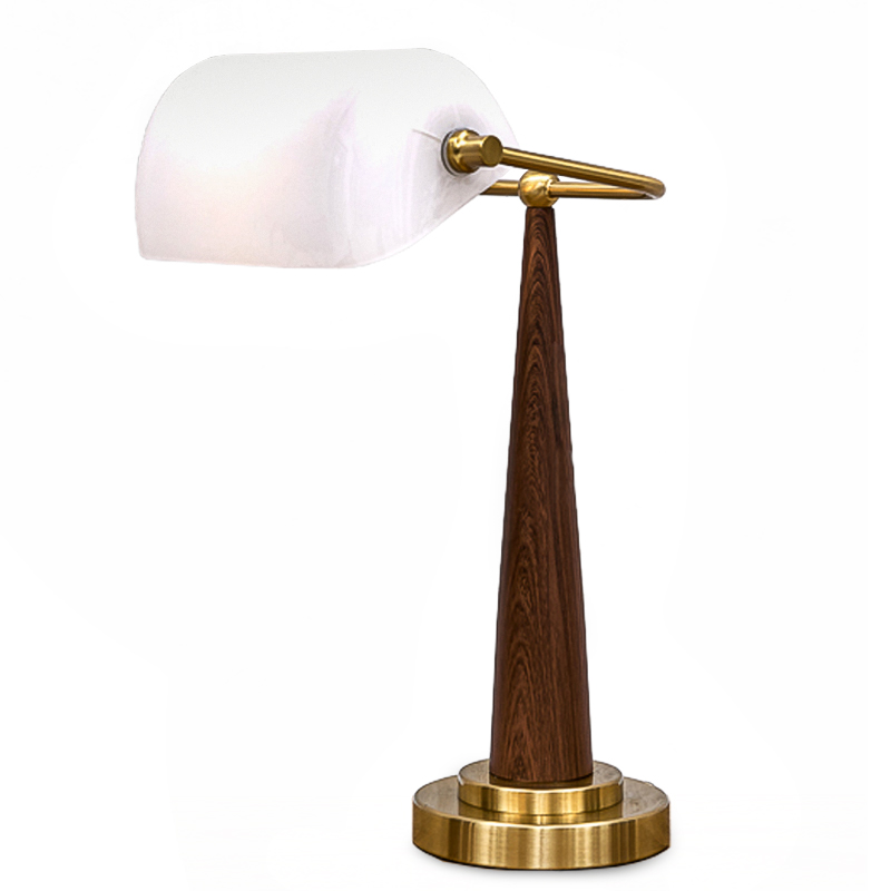 Настольная лампа Ziani Table lamp Белый Коричневый Латунь в Нижнем Новгороде | Loft Concept 