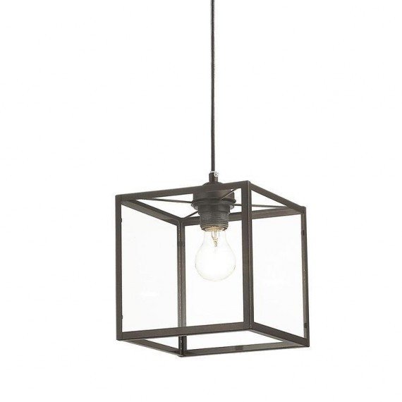 Подвесной светильник Loft Industrial Ortogonal Pendant Cube Brown Прозрачное Стекло Коричневый в Нижнем Новгороде | Loft Concept 