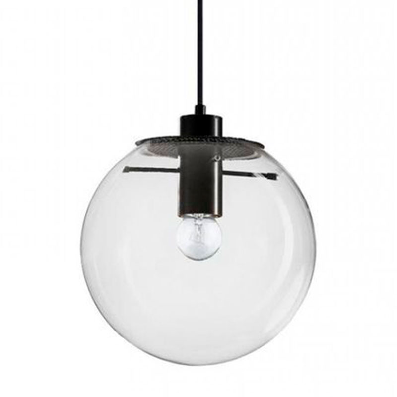 Подвесной светильник Selene Glass Ball Ceiling Lights Black  40 cm Черный Прозрачное Стекло в Нижнем Новгороде | Loft Concept 