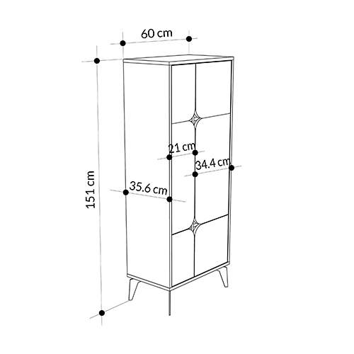 Комод белый с 4-мя дверцами на металлических ножках SPARK MULTIPURPOSE CABINET WHITE в Нижнем Новгороде