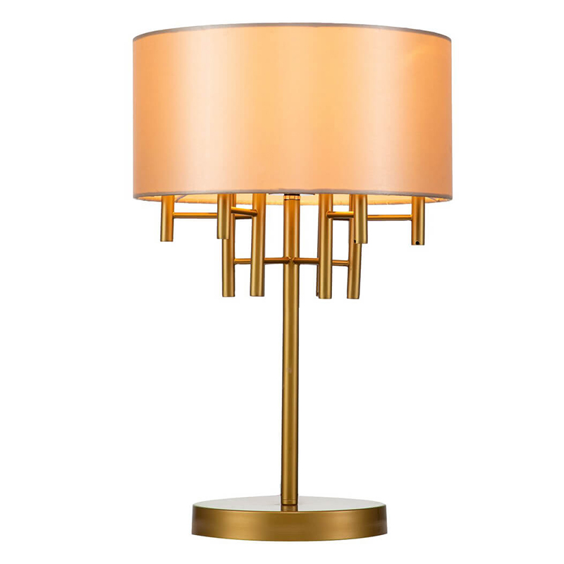 Настольная лампа Латунь Oswell Lampshade Table Lamp Латунь Бежевый в Нижнем Новгороде | Loft Concept 