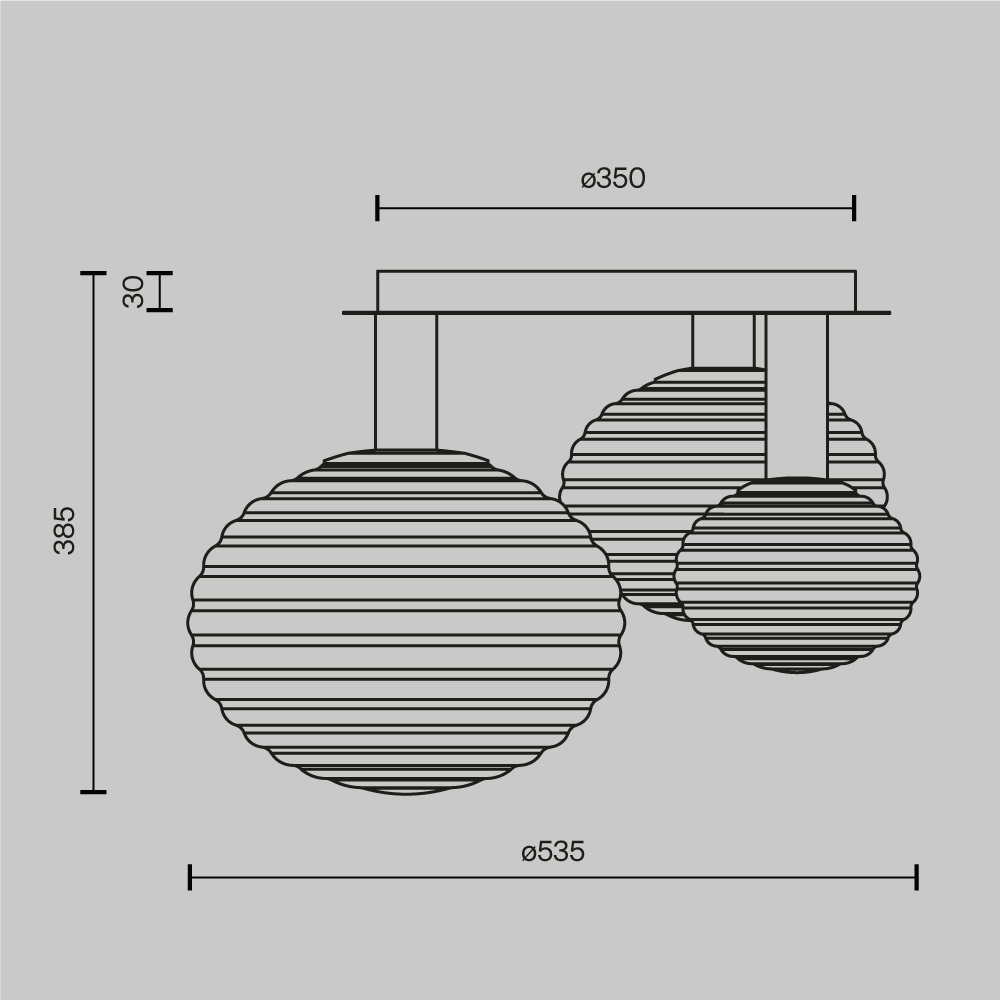 Потолочный светильник Triple ribbed base в Нижнем Новгороде