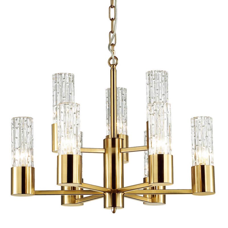 Люстра Lorinda Chandelier two tiers Прозрачный (Transparent) Золотой в Нижнем Новгороде | Loft Concept 