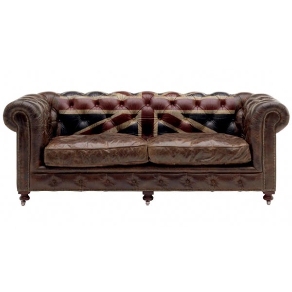 Диван Chesterfield Rebel Sofa Union Jack Andrew Martin Коричневый в Нижнем Новгороде | Loft Concept 