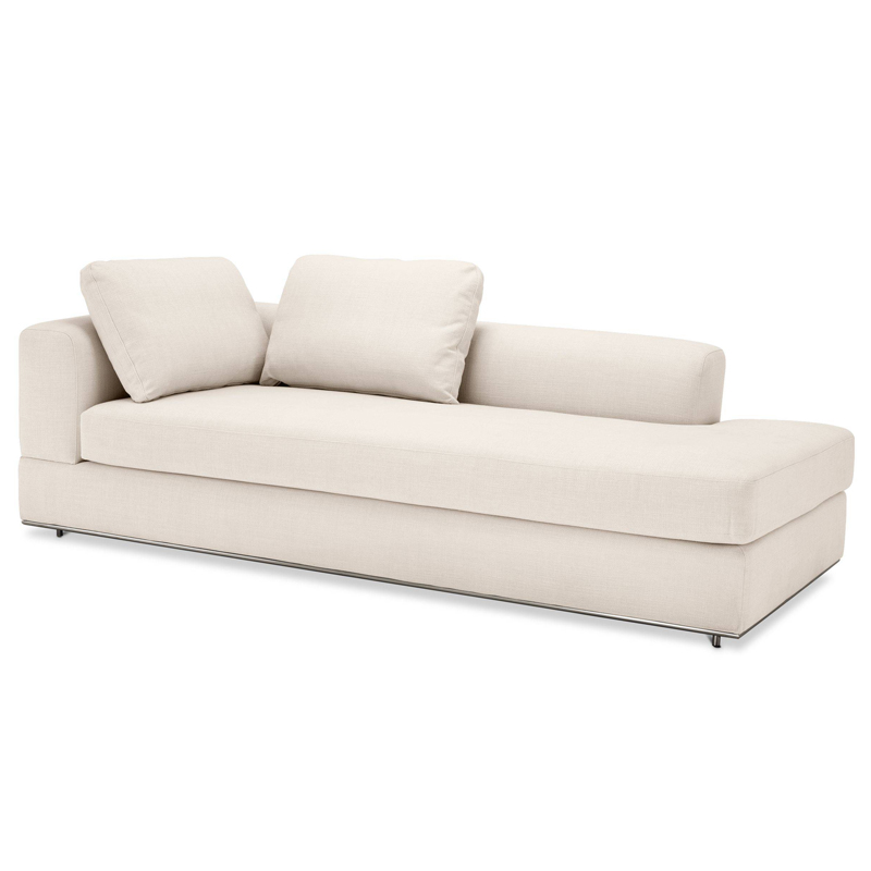 Кушетка Eichholtz Sofa Canyon Left Молочный Нержавеющая сталь в Нижнем Новгороде | Loft Concept 