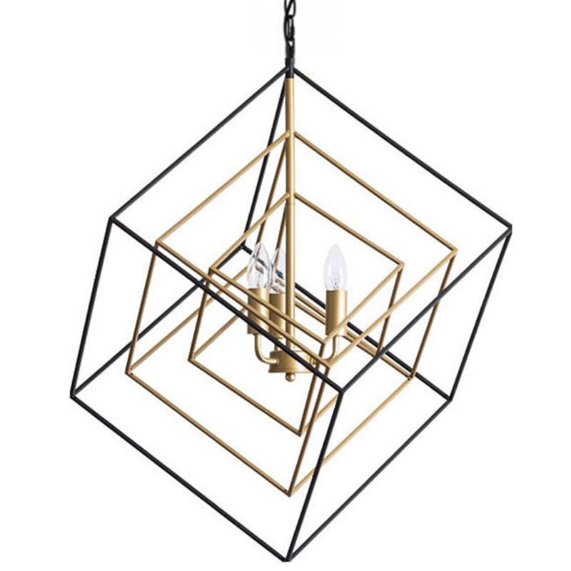 Светильник CUBIST Pendant Black and Gold 3 lamp Золотой Черный в Нижнем Новгороде | Loft Concept 