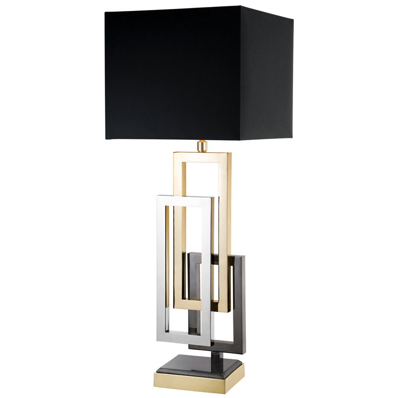 Настольная лампа Eichholtz Table Lamp Regine Черный Никель Темный никель Золотой в Нижнем Новгороде | Loft Concept 