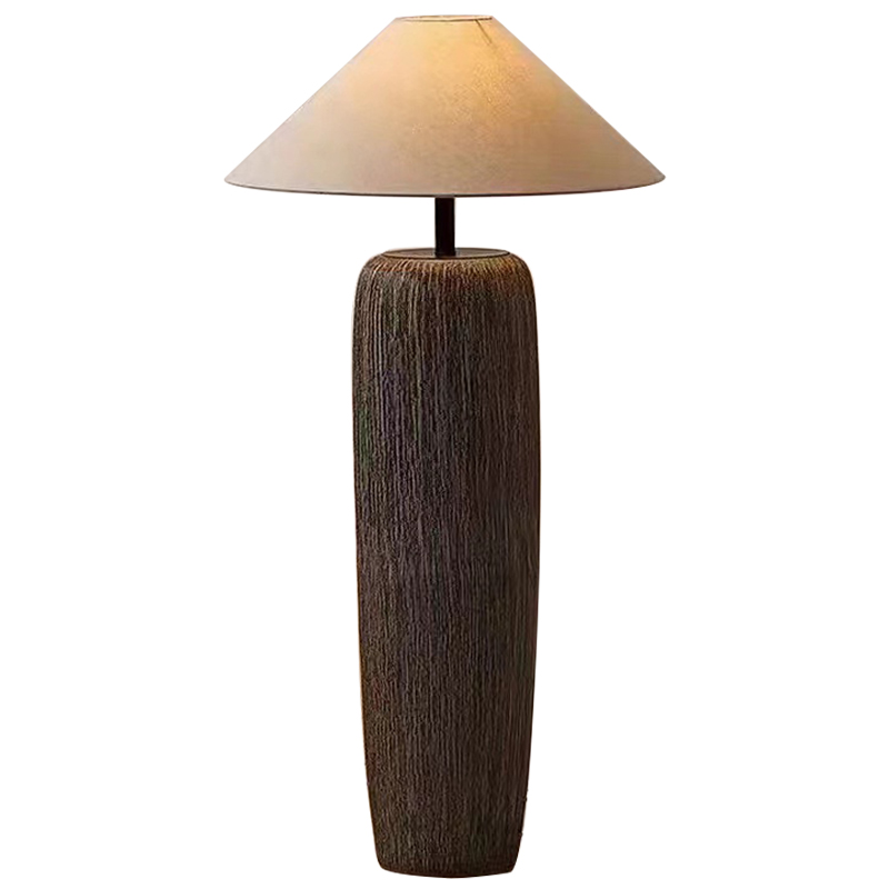 Торшер Coffey Lampshade Floor Lamp Бежевый Коричневый в Нижнем Новгороде | Loft Concept 