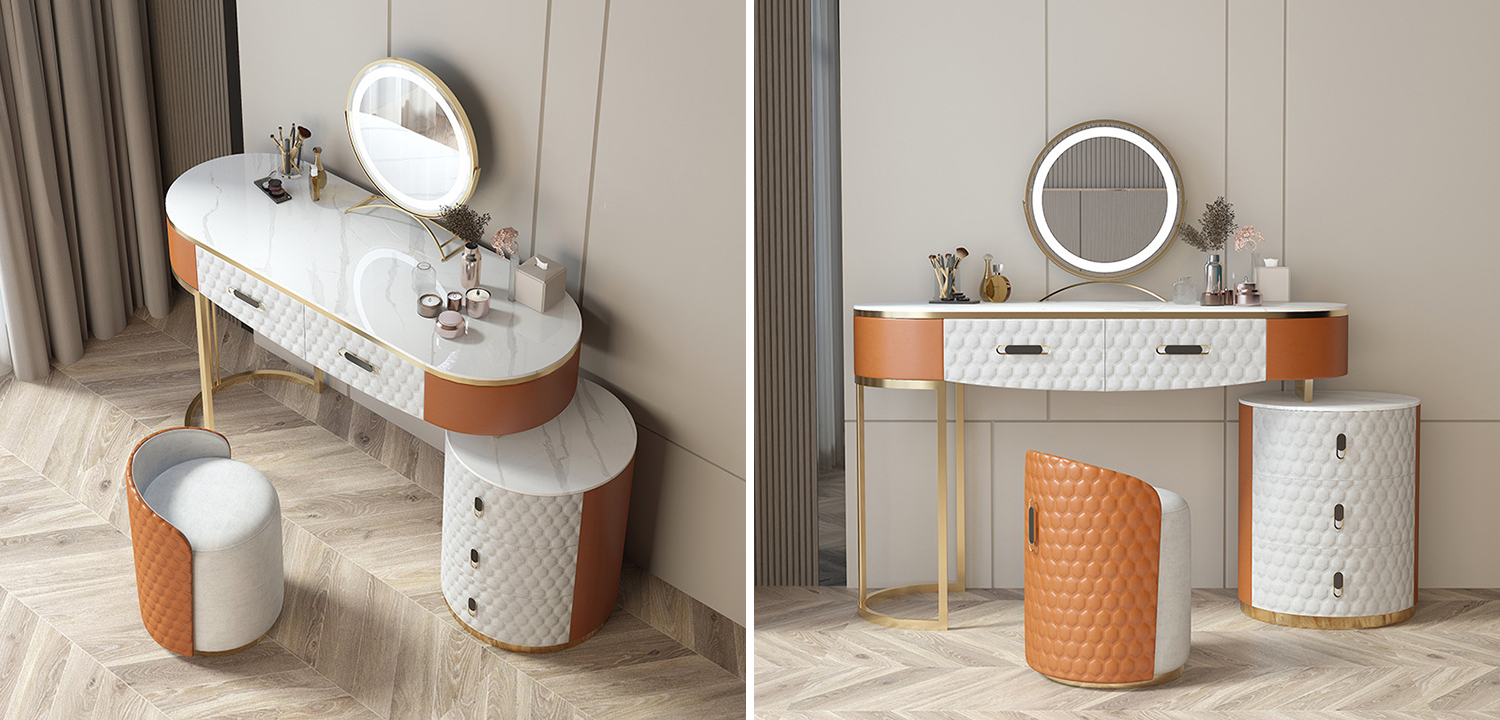 Трельяж Kathryn Bedroom Dressing Table Orange - фото