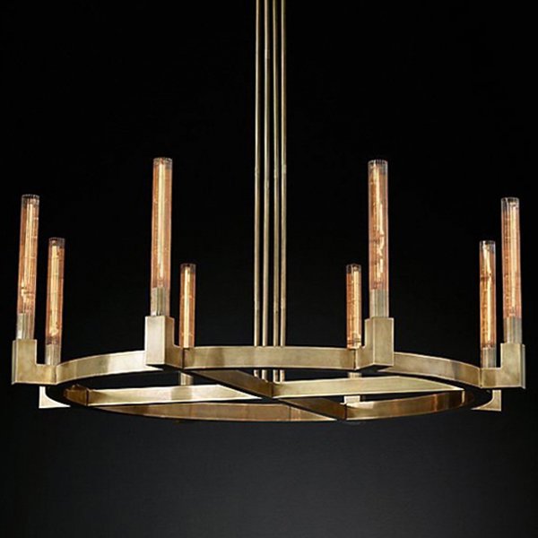 Люстра RH CANELLE Round Chandelier 8 Modern Brass Латунь в Нижнем Новгороде | Loft Concept 