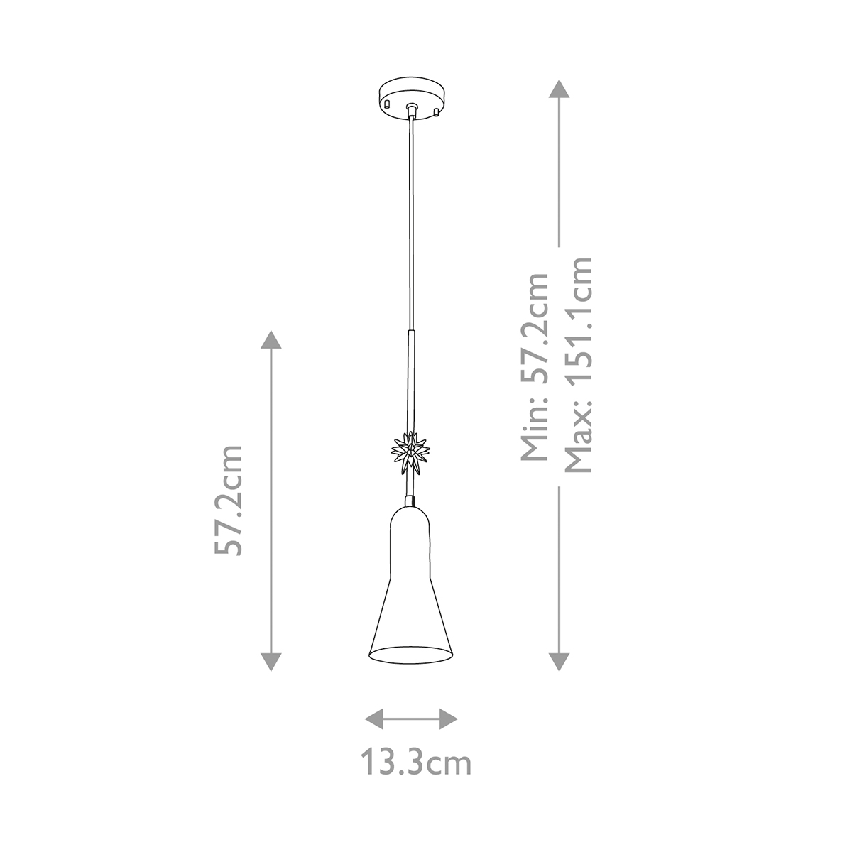 Подвесной светильник с конусным плафоном и декоративной звездой 57 см Elstead Lighting в Нижнем Новгороде
