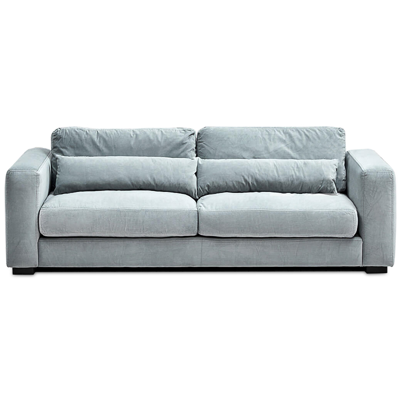 Диван Kleber Sofa soft blue Голубой пастельный Черный в Нижнем Новгороде | Loft Concept 