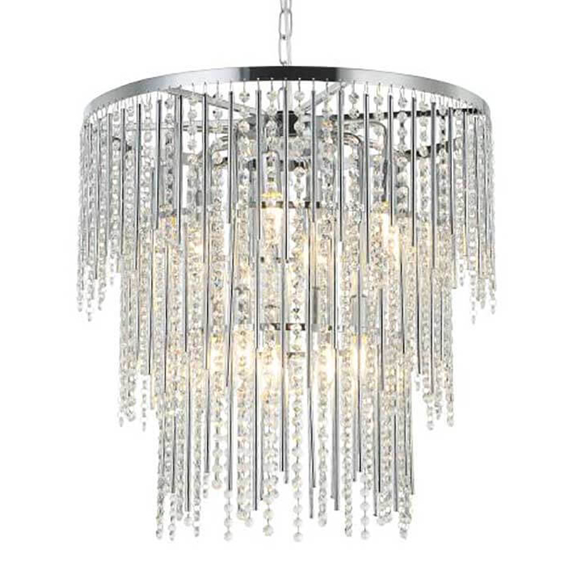 Люстра Crystal Wind Chimes Chrome Chandelier Хром Прозрачный в Нижнем Новгороде | Loft Concept 