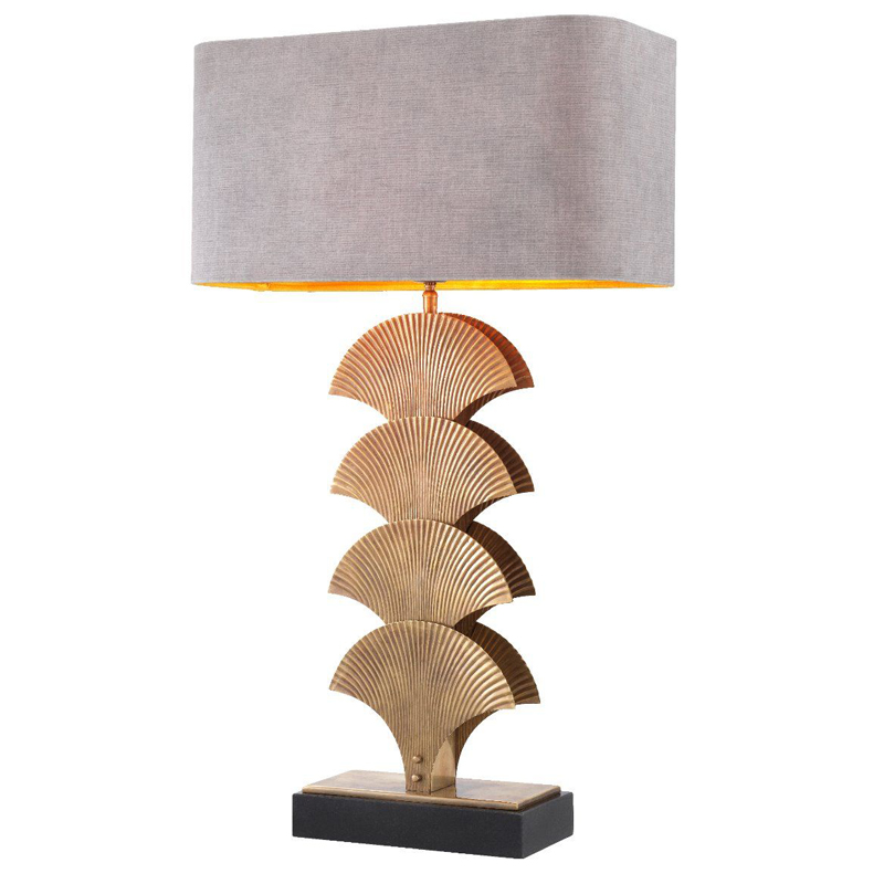 Настольная лампа Eichholtz Table Lamp Iris Черный Винтажная латунь Серый в Нижнем Новгороде | Loft Concept 