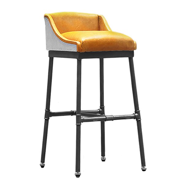 Барный стул Iron Scaffold Bar stool Yellow Желтый Темный хром в Нижнем Новгороде | Loft Concept 