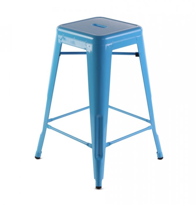 Барный стул Tolix Bar Stool 65 Черный Салатовый Нержавеющая сталь Оранжевый Красный Зеленый Желтый Голубой Белый в Нижнем Новгороде | Loft Concept 