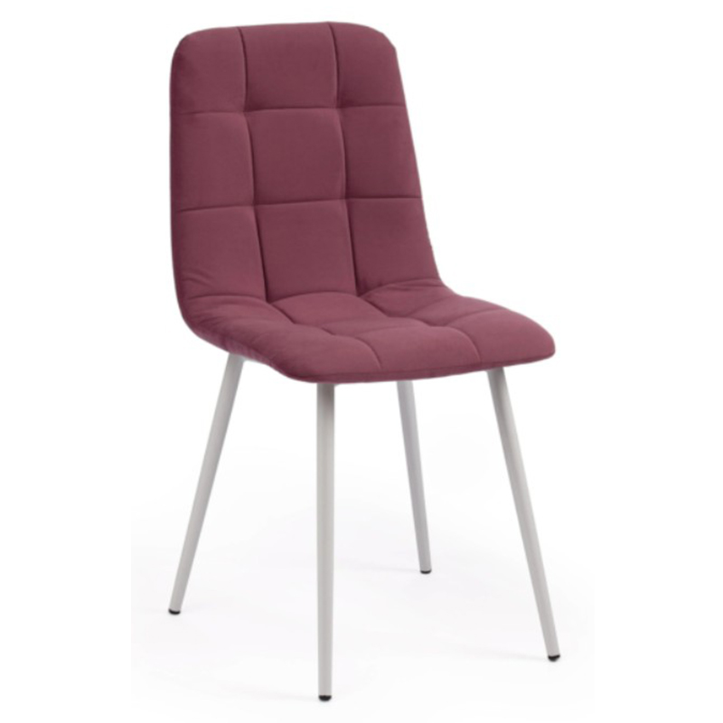 Стул Nancy Velour Plum Chair Сливовый (Plum) Белый в Нижнем Новгороде | Loft Concept 