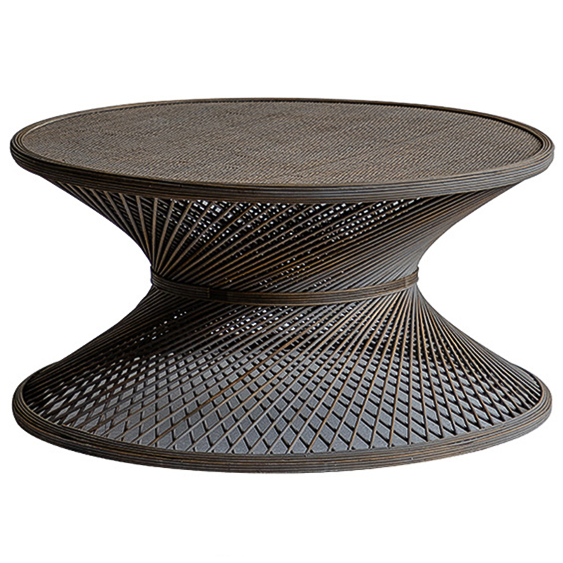 Кофейный стол Zaire Wicker Coffee Table Dark Коричневый в Нижнем Новгороде | Loft Concept 