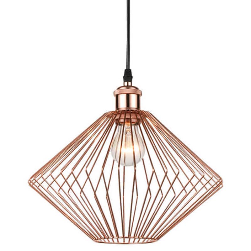 Подвесной светильник Loft Wire Cage pink gold Розовое золото Черный в Нижнем Новгороде | Loft Concept 