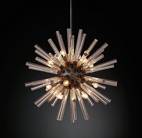 Светильник Crystal Starburst Chandelier Round Черный в Нижнем Новгороде | Loft Concept 