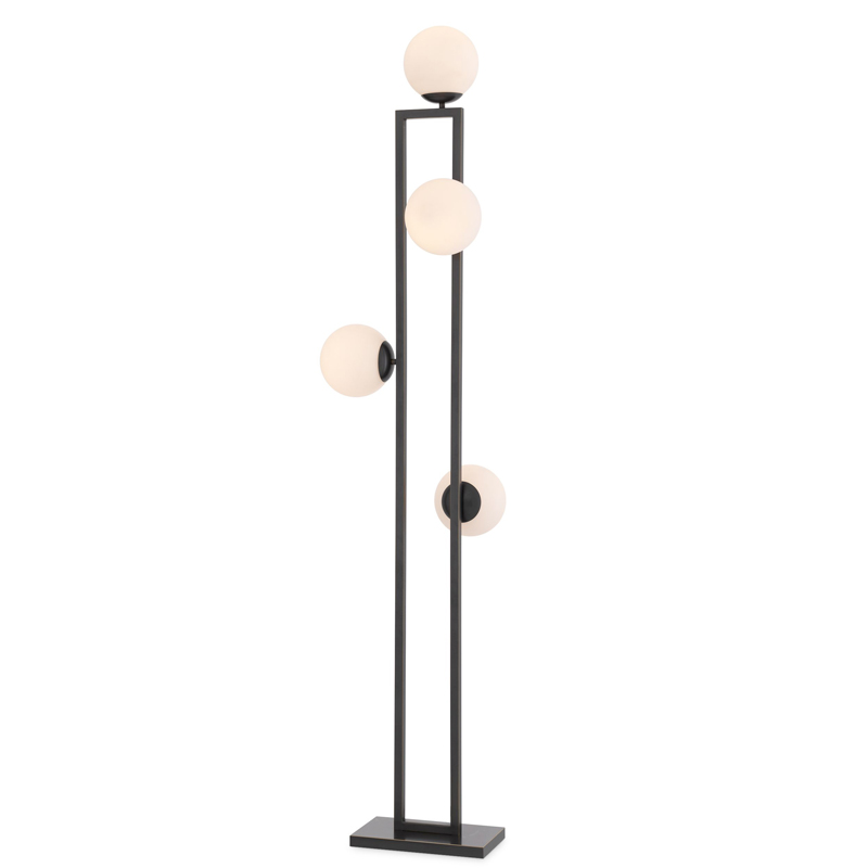 Торшер Eichholtz Floor Lamp Pascal Bronze Темная бронза Белый в Нижнем Новгороде | Loft Concept 