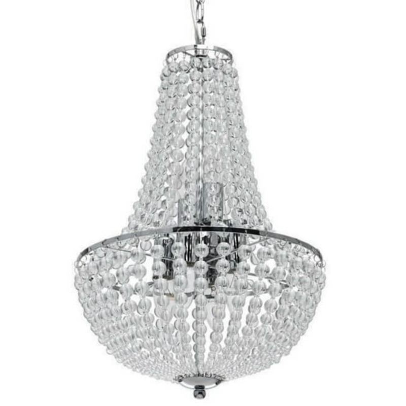 Люстра Virginia Clear Beads Chandelier chrome Хром Прозрачное Стекло в Нижнем Новгороде | Loft Concept 