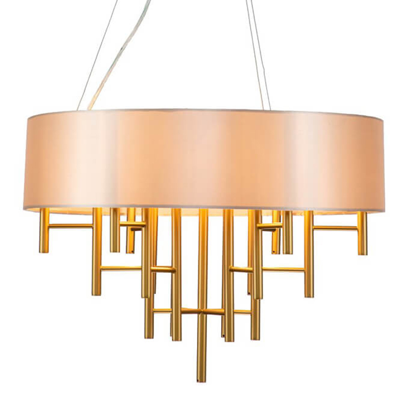 Люстра Oswell Lampshade Chandelier Латунь Бежевый в Нижнем Новгороде | Loft Concept 