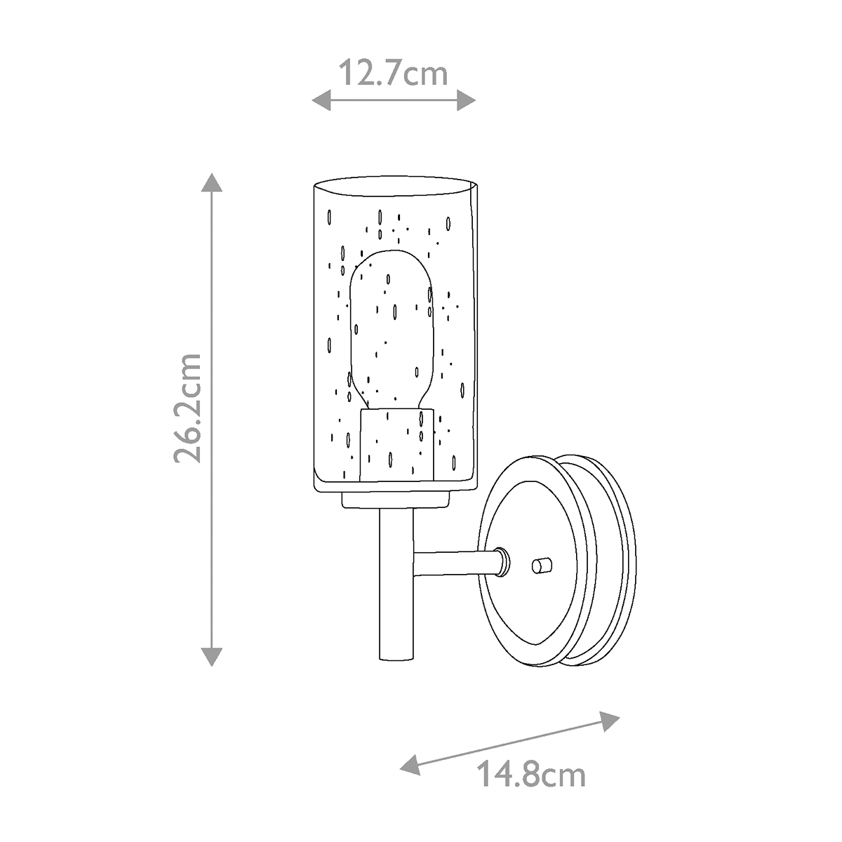 Бра с плафоном в форме цилиндра из прозрачного стекла с пузырьками Hinkley в Нижнем Новгороде