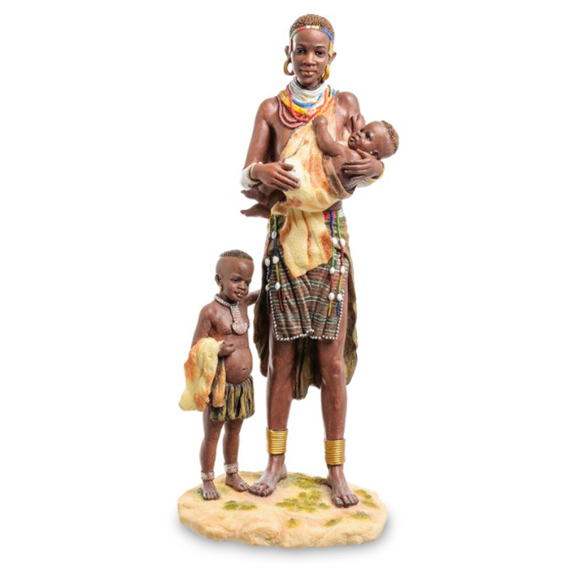 Статуэтка African woman with children Коричневый Мульти в Нижнем Новгороде | Loft Concept 