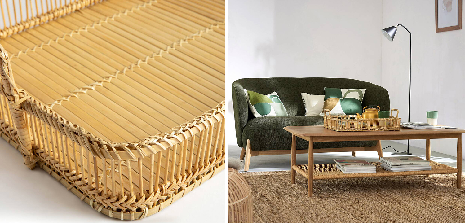 Поднос Wicker Bamboo Rattan - фото