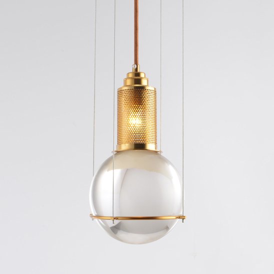 Подвесной светильник CARLYLE COLLECTIVE RAIN DROP PENDANT Латунь Прозрачное Стекло в Нижнем Новгороде | Loft Concept 