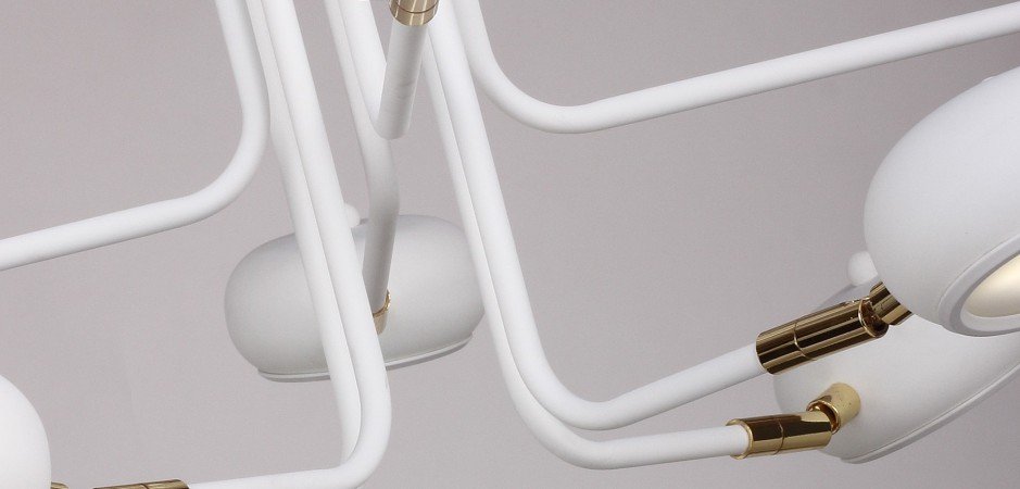 Люстра Curved Stix Chandelier 6 White - Loft-Concept в Нижнем Новгороде