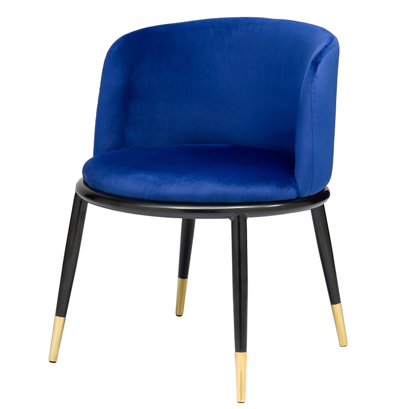 Стул Dining Chair Foucault Blue Синий Черный Золотой в Нижнем Новгороде | Loft Concept 