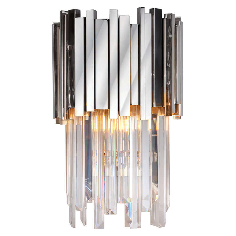 Бра Luxxu Modern Cascade Wall Lamp Silver 40 Прозрачное Стекло Серебряный в Нижнем Новгороде | Loft Concept 